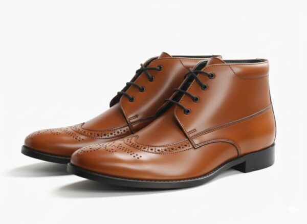 Height increasing  shoe Leather Tan