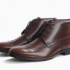 Height increasing  shoe Leather Brown