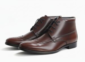 Height increasing  shoe Leather Brown