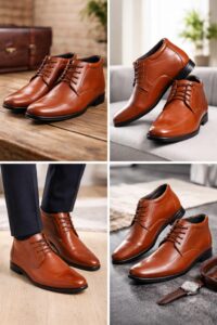 height increasing shoe formal tan