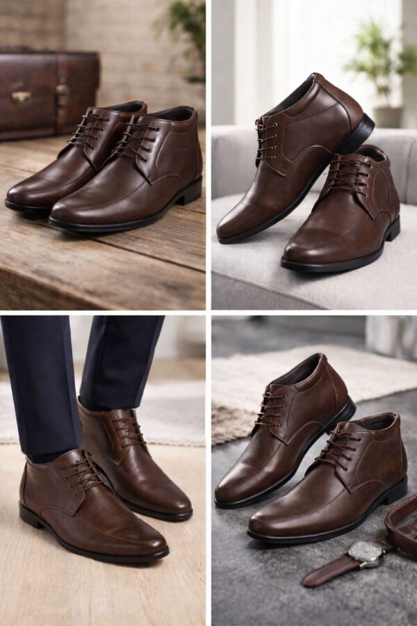 height increasing shoe formal brown