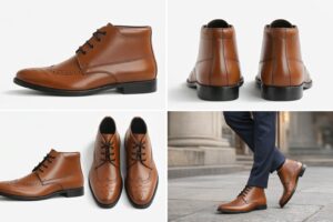 Height increasing  shoe Leather Tan