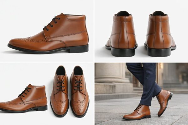 Height increasing  shoe Leather Tan